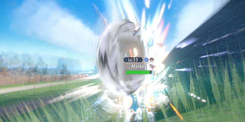 Pokemon Spin Out Move vortex hover in air hitting Mankey