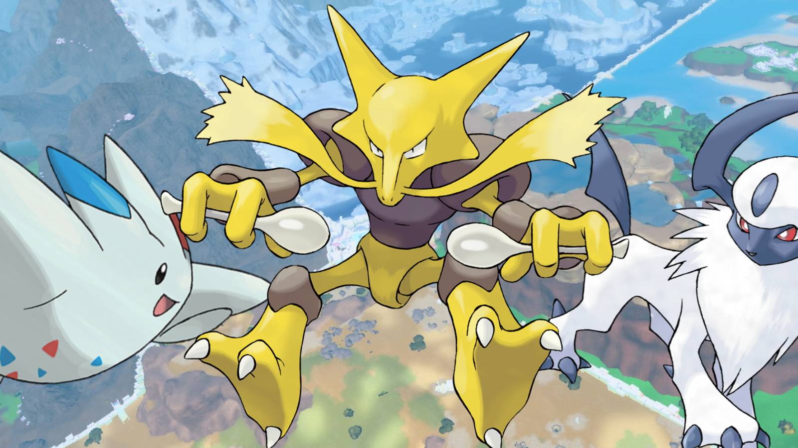 pokemon-scarlet-and-violet-the-indigo-disk-terarium-alakazam-absol-togekiss-art