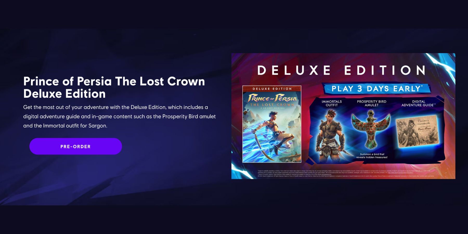 prince of persia the lost crown deluxe edition bonuses.