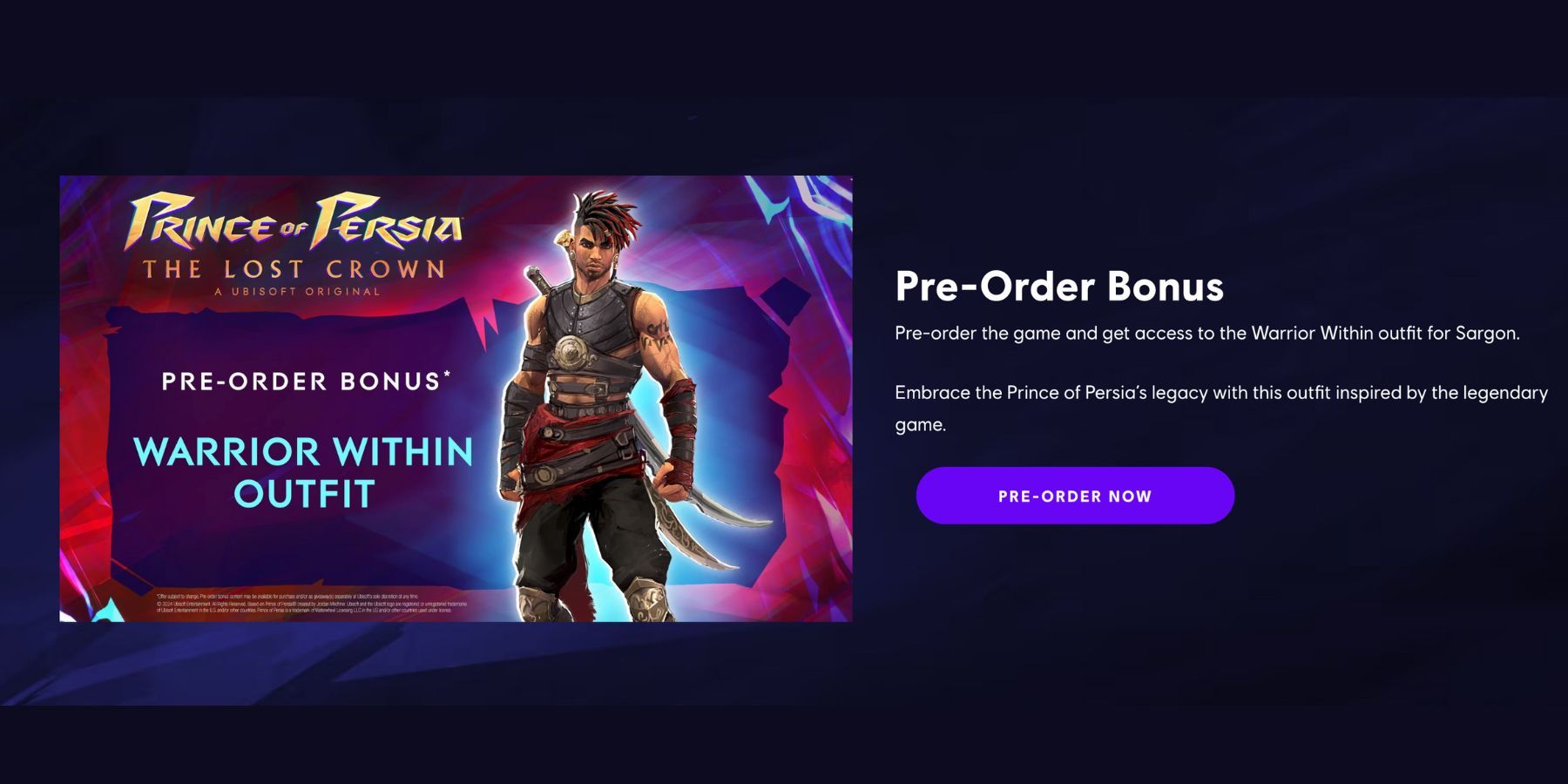 prince of persia the lost crown preorder bonuses.