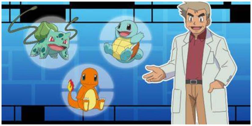 Professor Oak and Kanto Starters