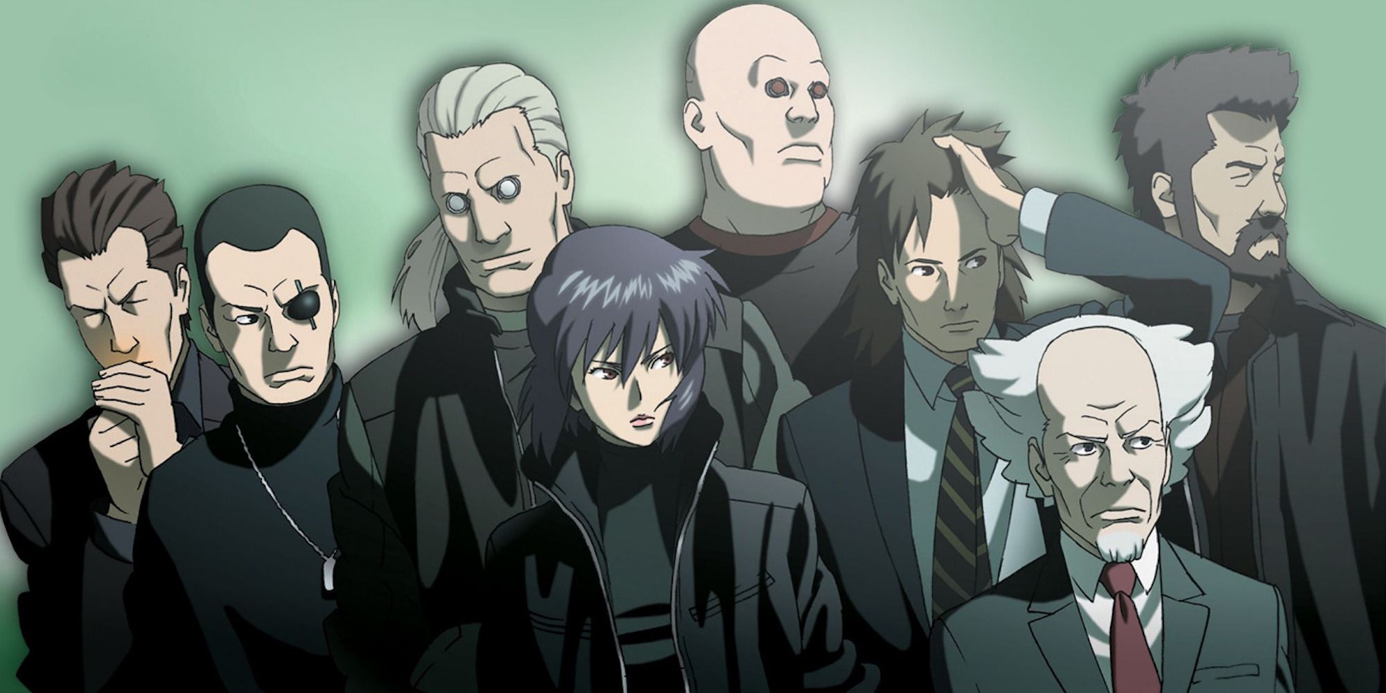 Promo art featuring characters in Ghost In The Shell Stand Alone Complex