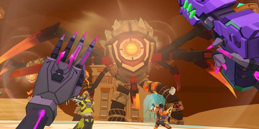 Rampage Agents VR battle royale futuristic style similar to sayonara wild hearts SpeedRunners