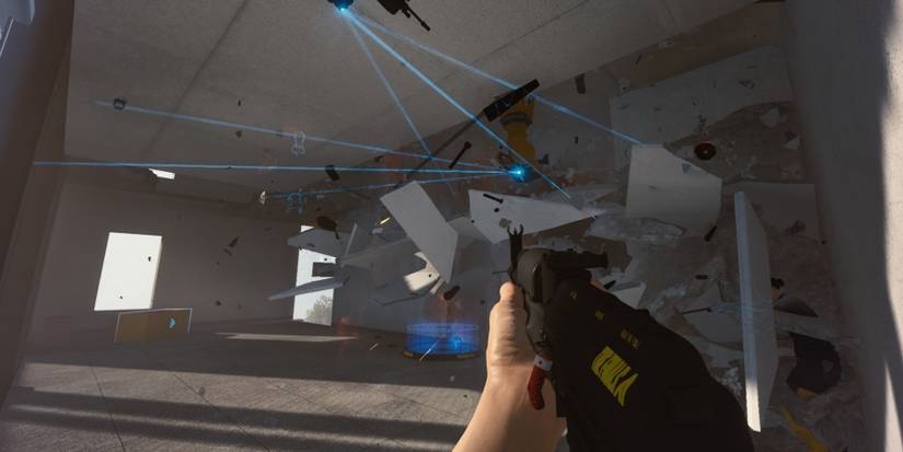 Wall being destroyed