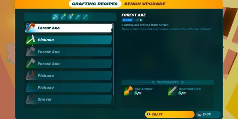 crafting recipes lego fortnite 