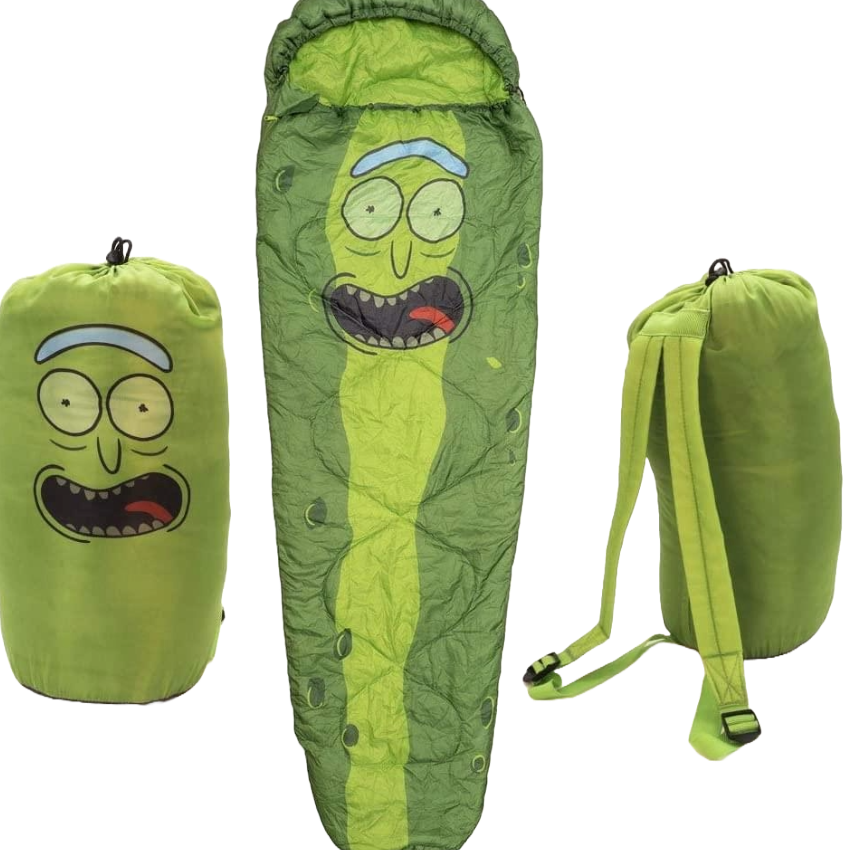 Rick and Morty Pickle Rick Sleeping Bag With Case