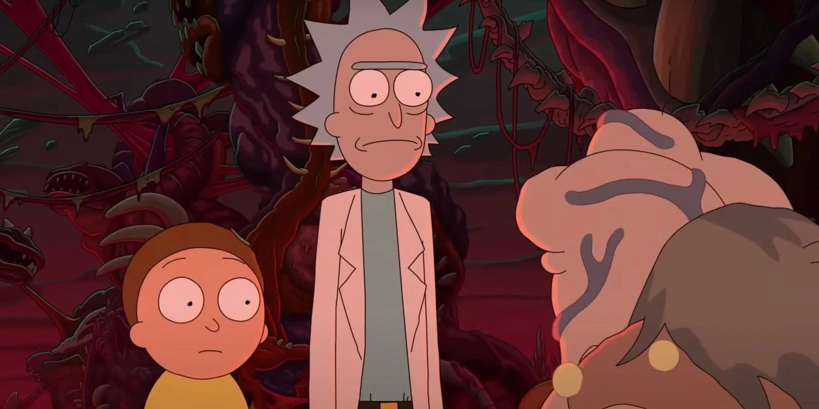 Rick and Morty in a haunted house