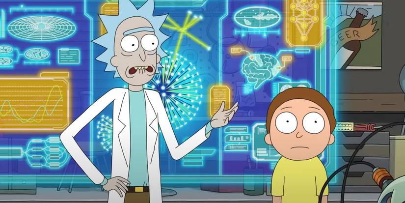 Rick and Morty in the garage