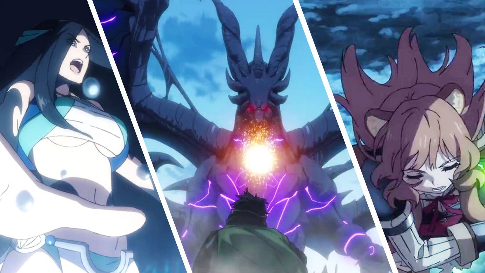 Rising of the shield hero E09 Naofumi Sadeena Raphtalia Dragon