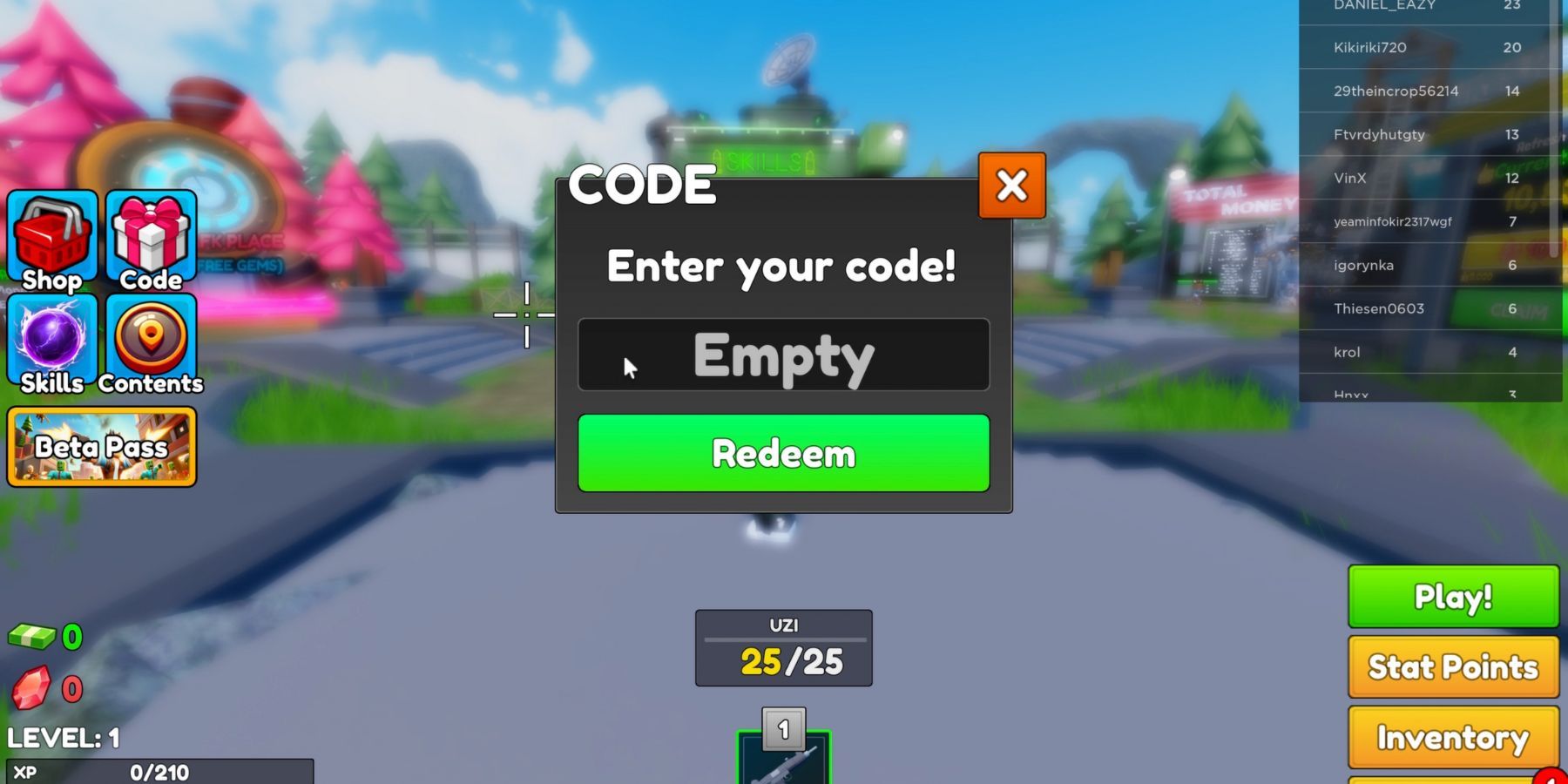 Roblox Zombie Hunters Codes