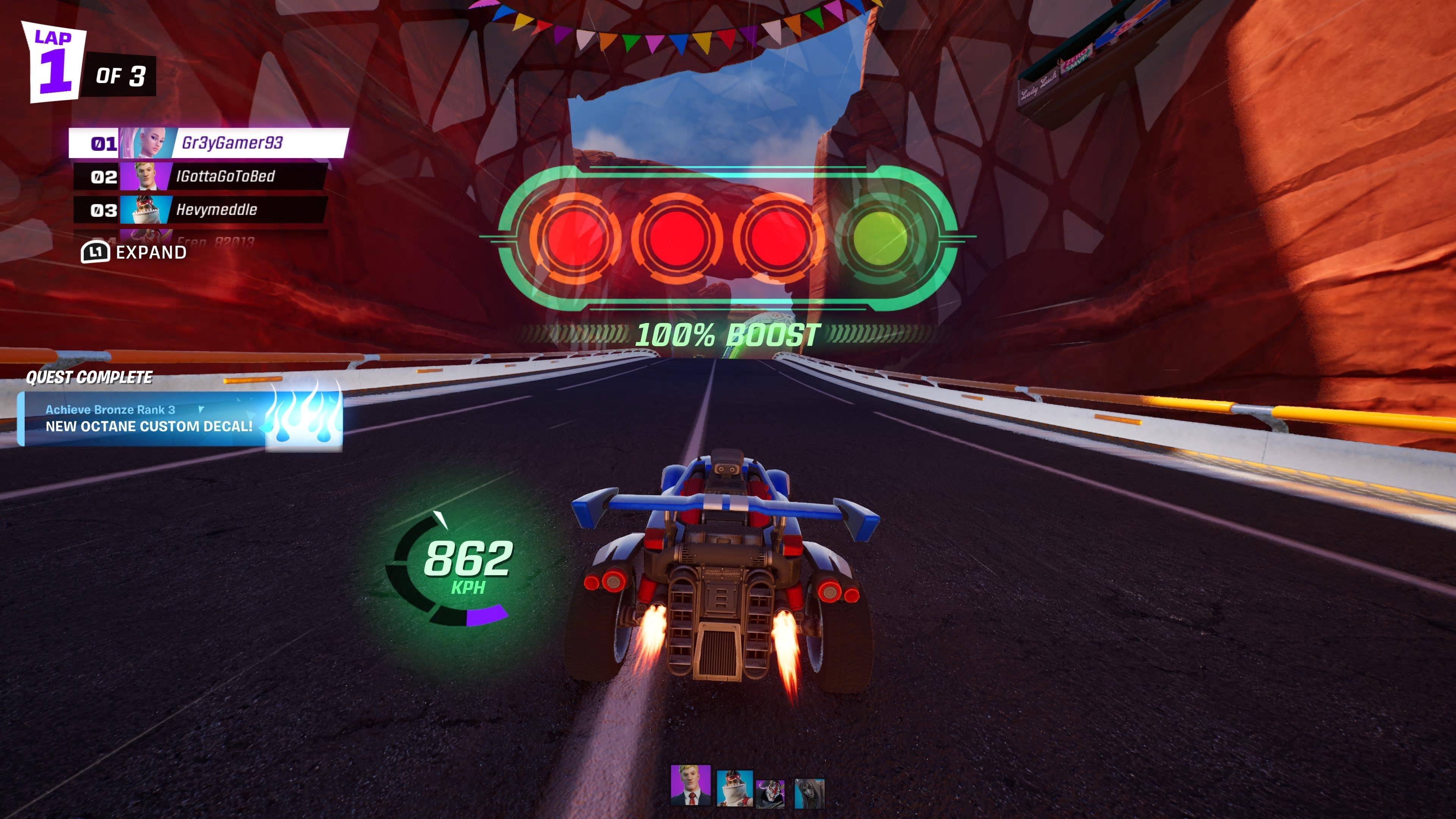 Boost Effect Racing Game Fortnite Rocket Racing: How to Get 100% Starting Boost