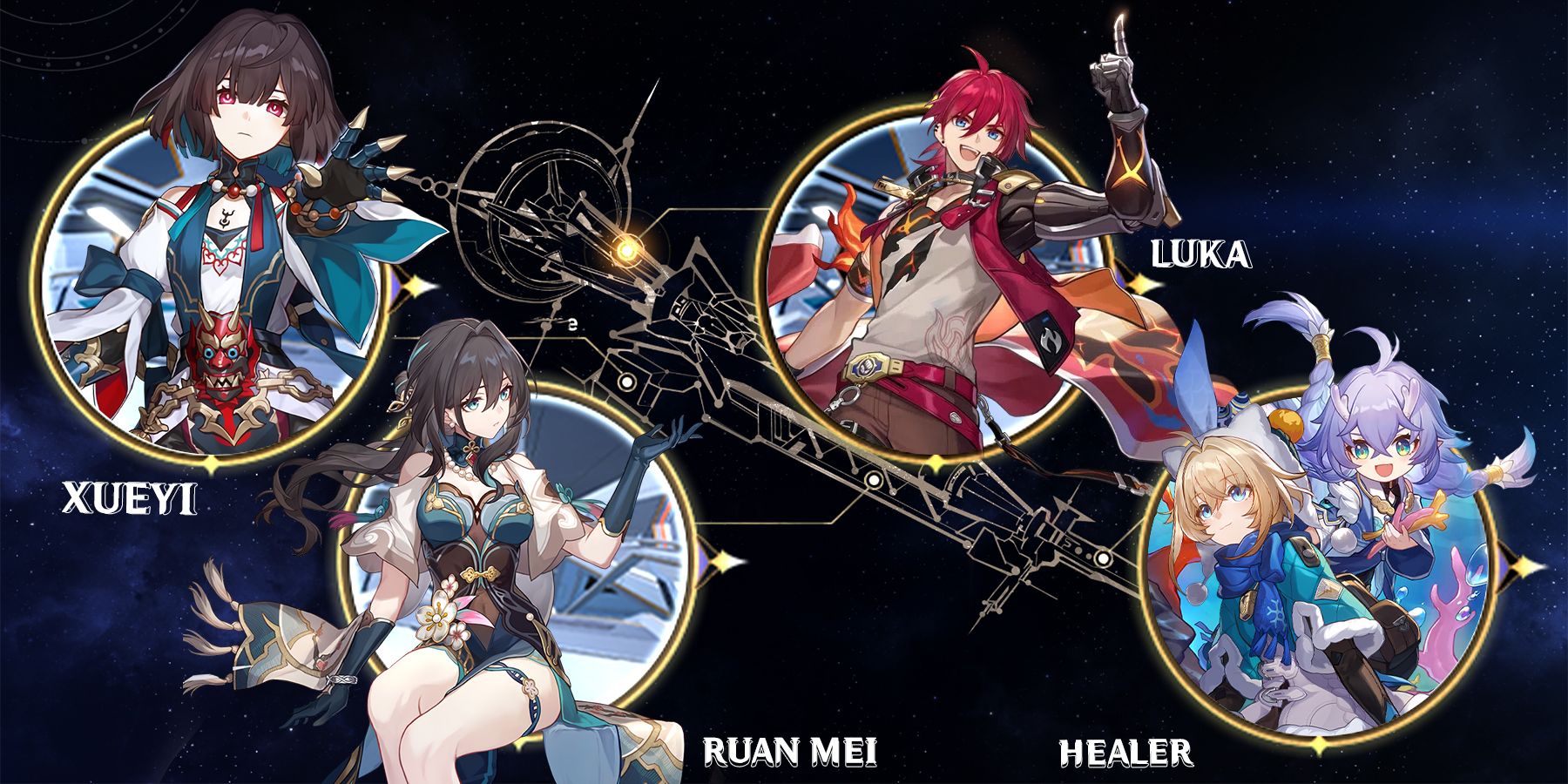 ruan mei-luka-healer-and xueyi team composition in honkai star rail