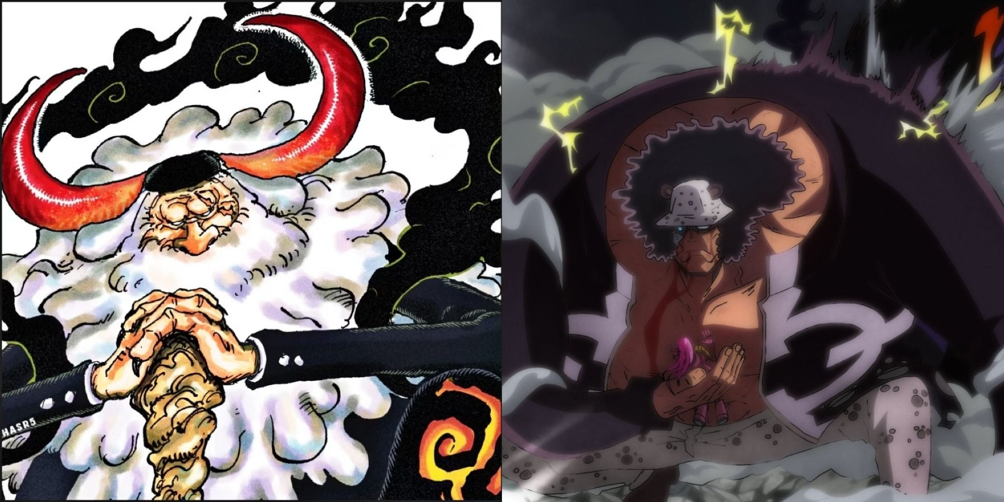 Saturno vs Kuma Luffy Bonnie One Piece