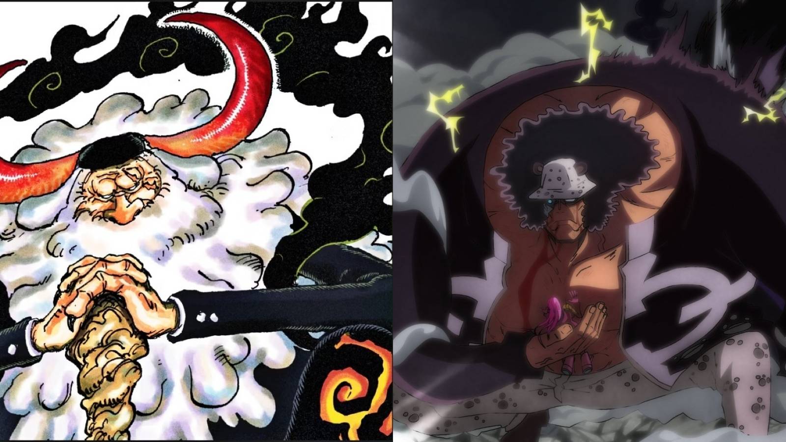 saturn vs kuma luffy bonney one piece