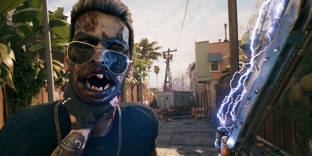 Zombie grabbed by the throat in Dead Island 2