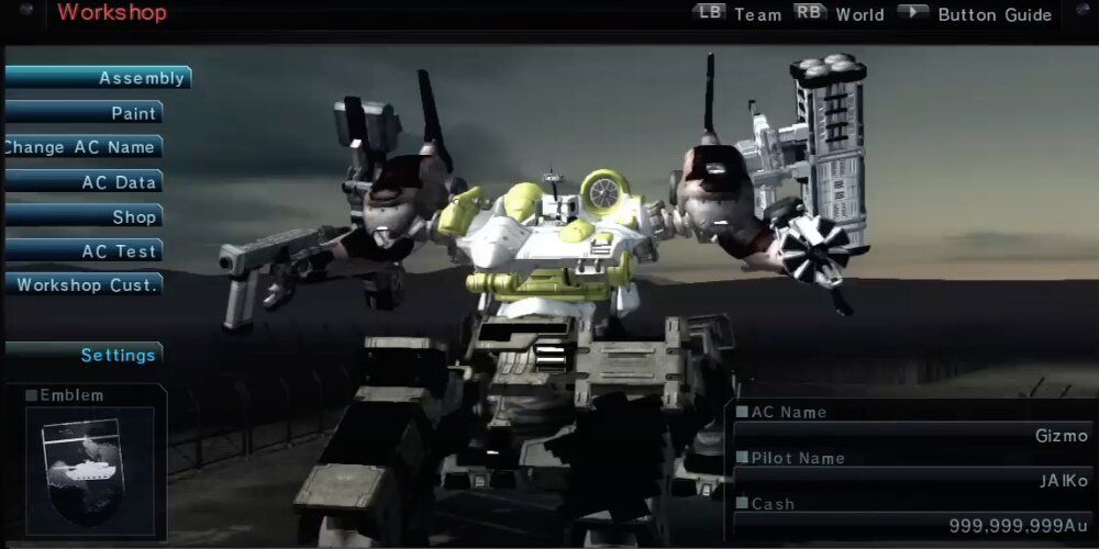 Four-legged mech in Armored Core 5
