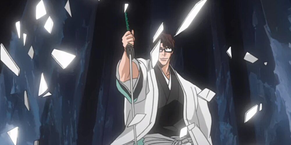 Aizen unleashing his Kyoka Suigetsu