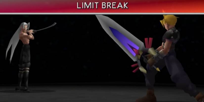 Cloud's final battle with Sephiroth 