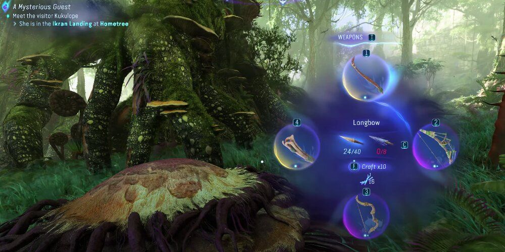 Weapon wheel in Avatar: Frontiers of Pandora
