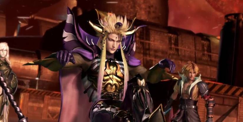 Emperor Mateus with Lightning and Tidus in the background 