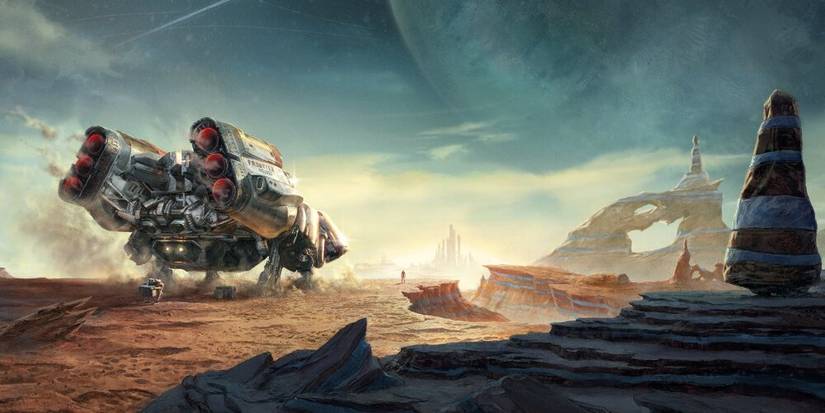 Basic ship landing on a planet in Starfield 