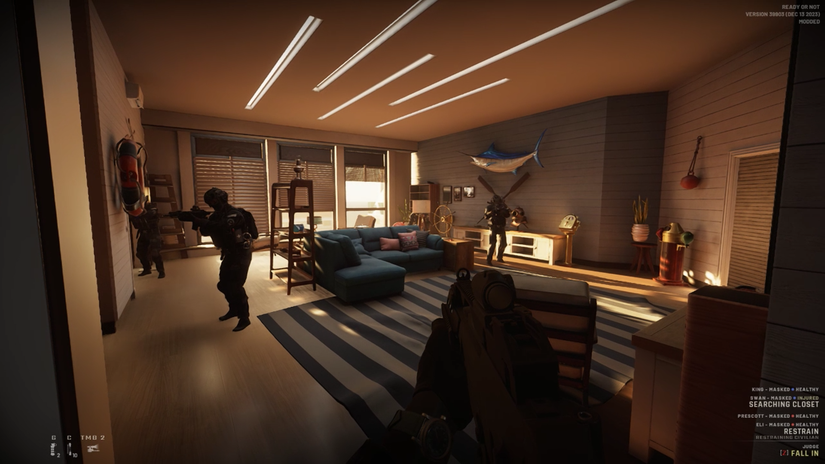 The naval officer's room in Ready or Not's Ides of March Mission