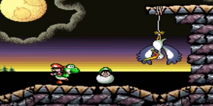 Yoshi finding Baby Luigi 