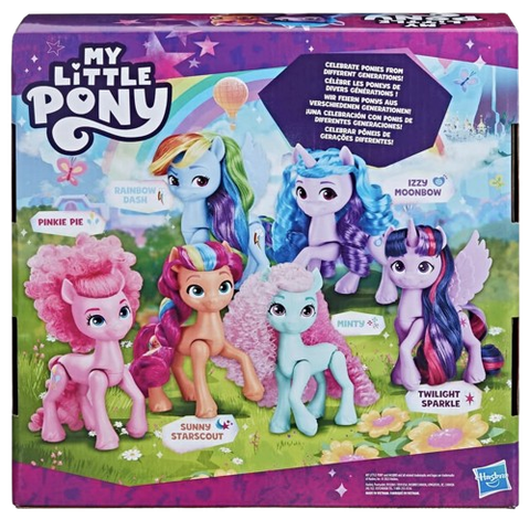 My Little Pony Dolls Rainbow Celebration, 6 Pony Figure Set