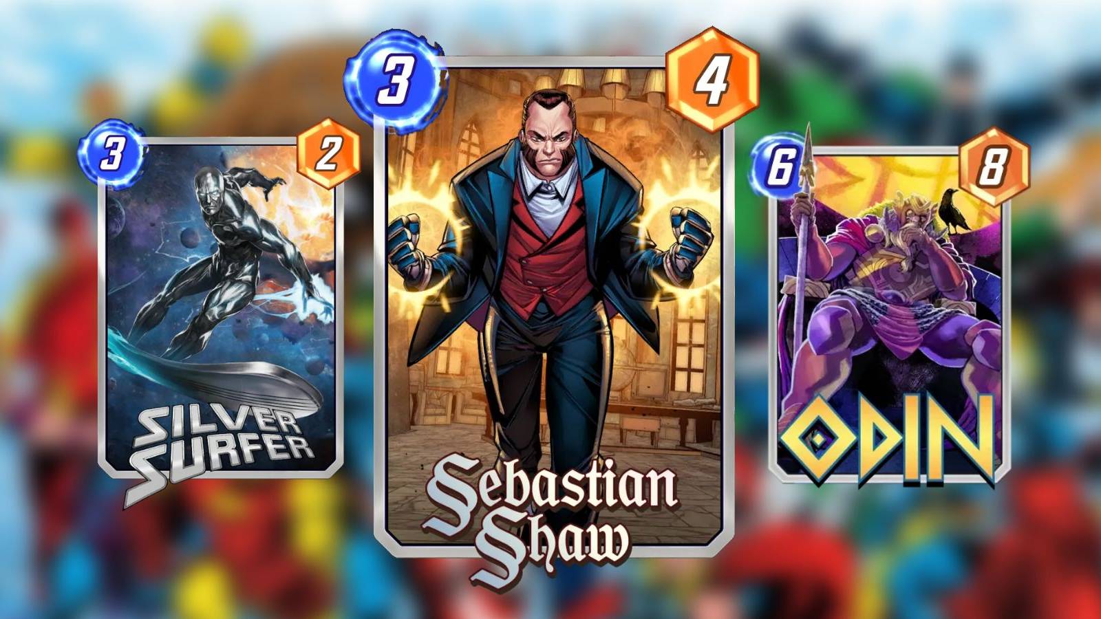 sebastian shaw, silver surfer, odin in marvel snap.