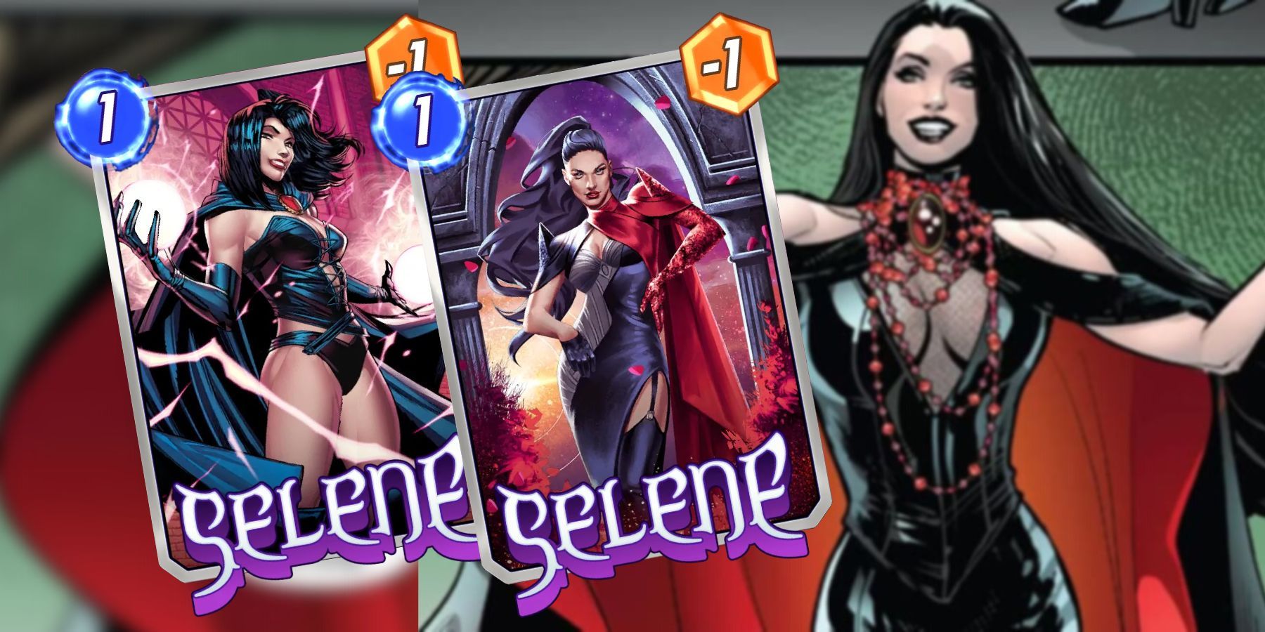 two selene variants in marvel snap.