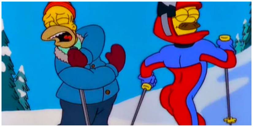 The Simpsons Homer and Flanders