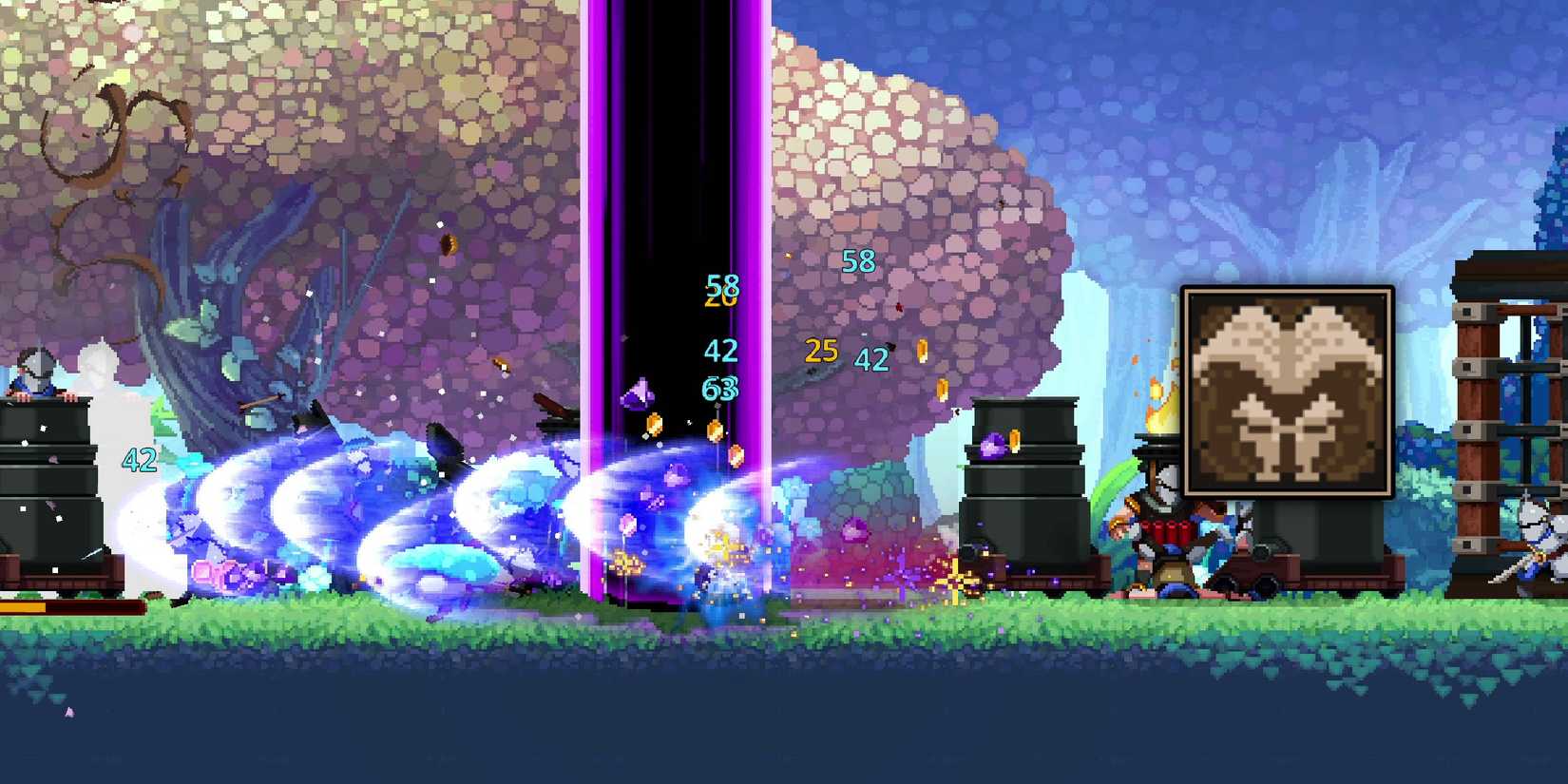 Skul the Hero Slayer - Destroying Enemies With Damage From Wisdom Inscription