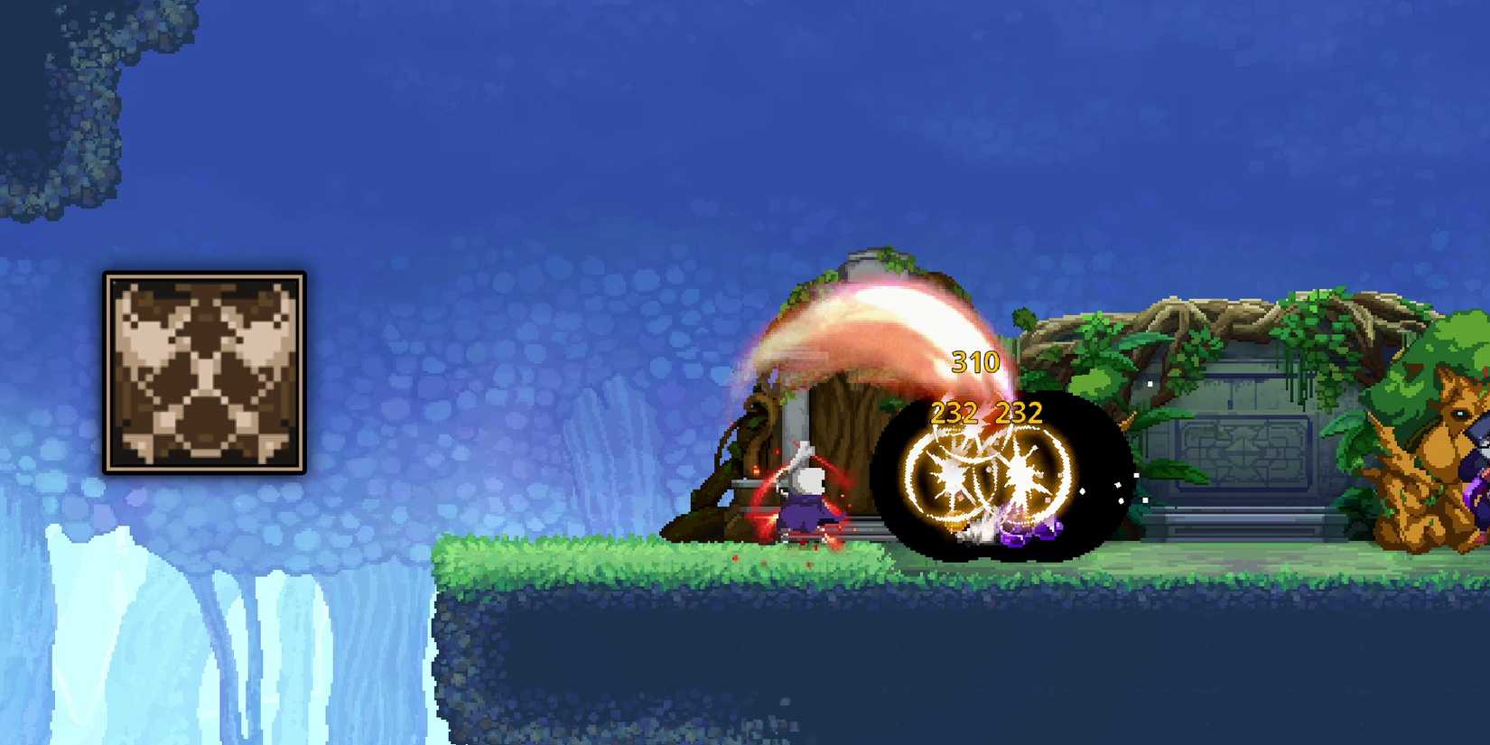 Skul the Hero Slayer - Example Of Swinging With Arms Armament