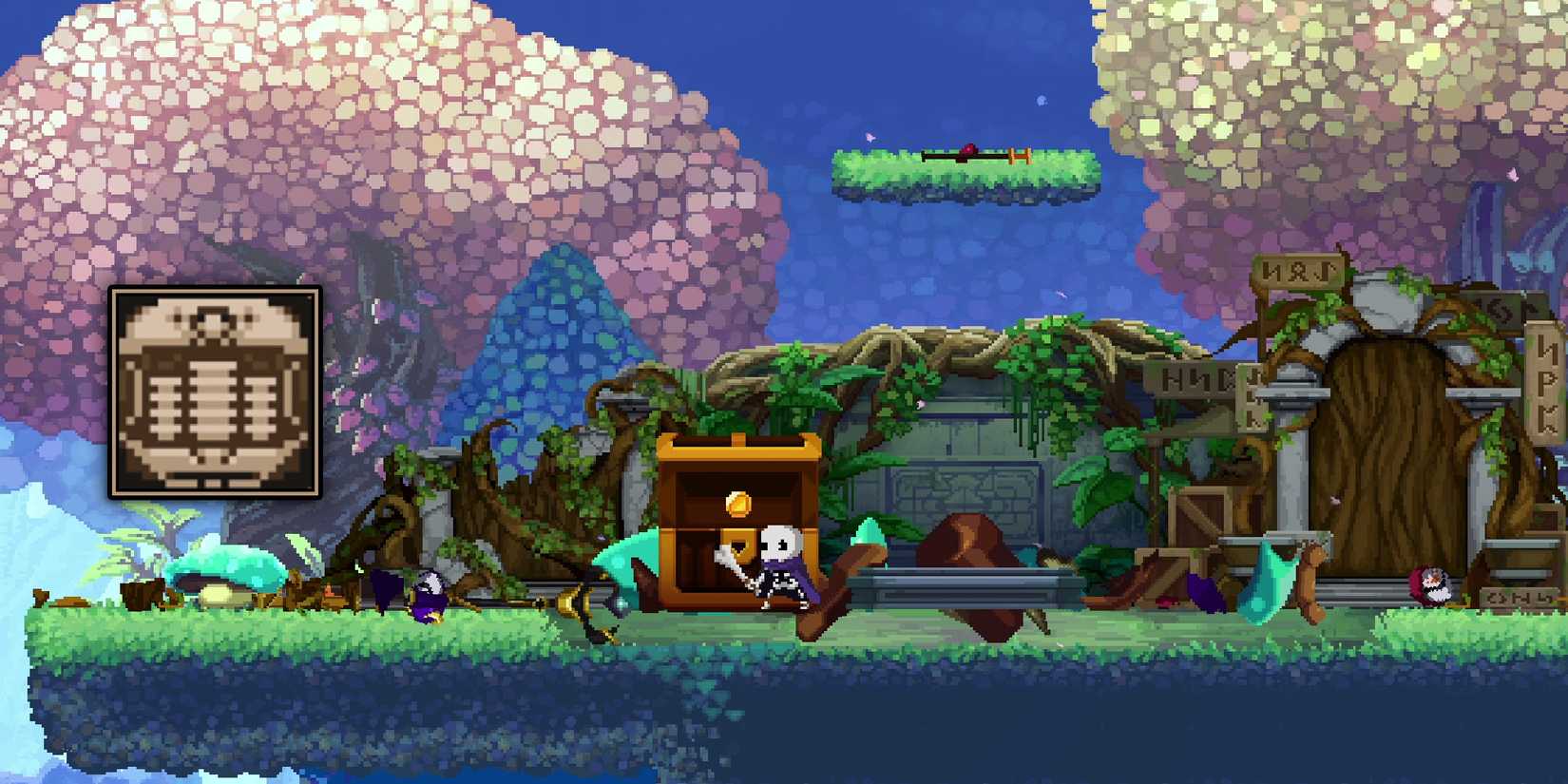 Skul the Hero Slayer - Treasure Inscription Proof With Chest In Game