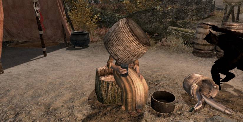 skyrim head basket