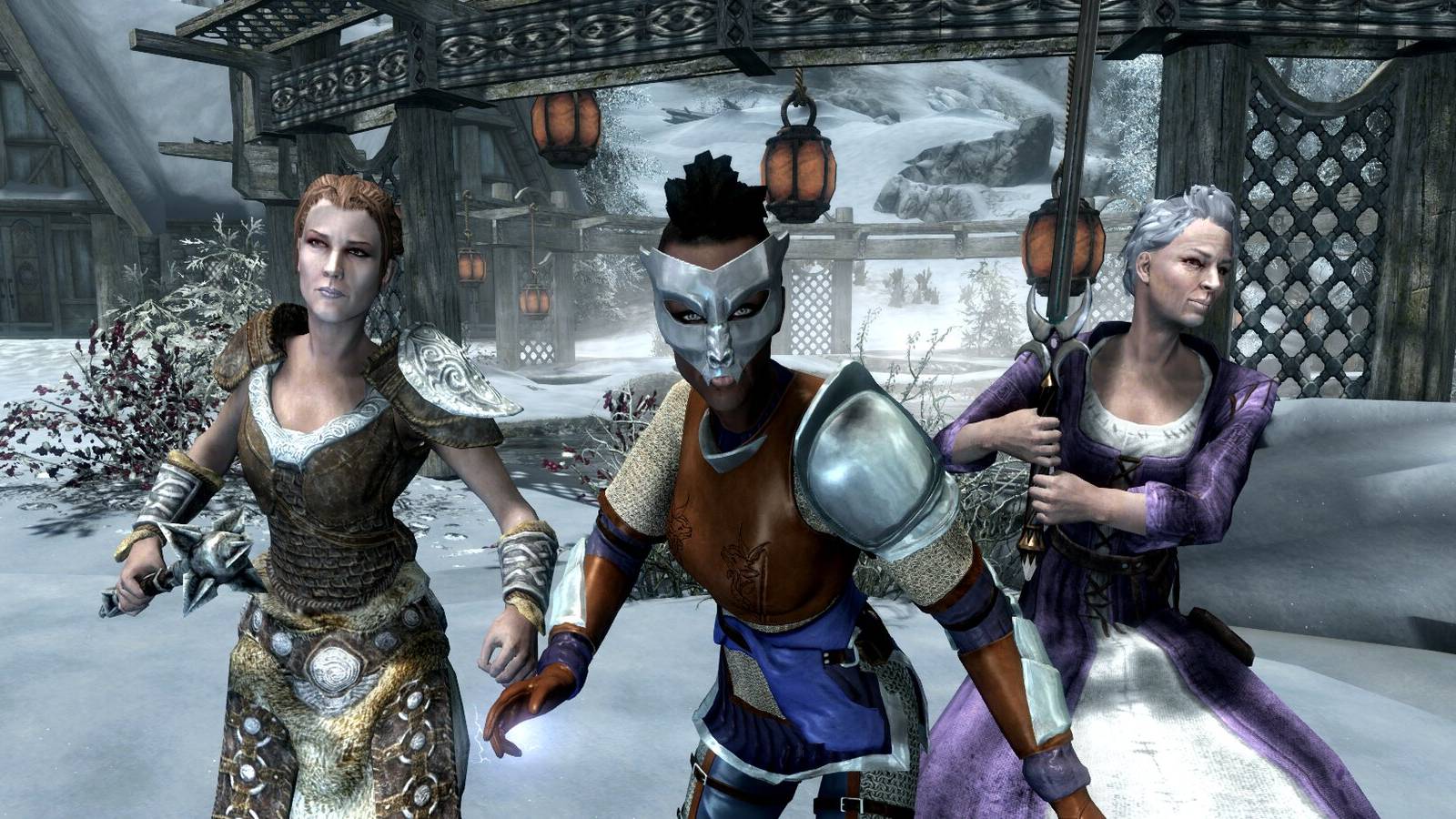 skyrim-three-characters-snow