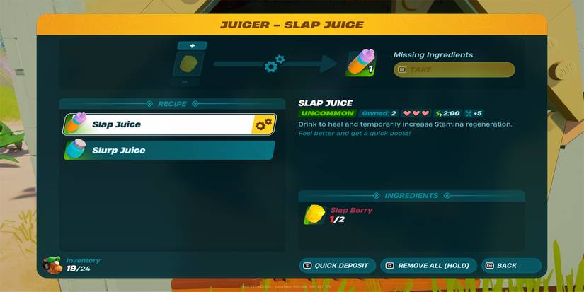 LEGO Fortnite: Making Snap Juice with Snap Berry 