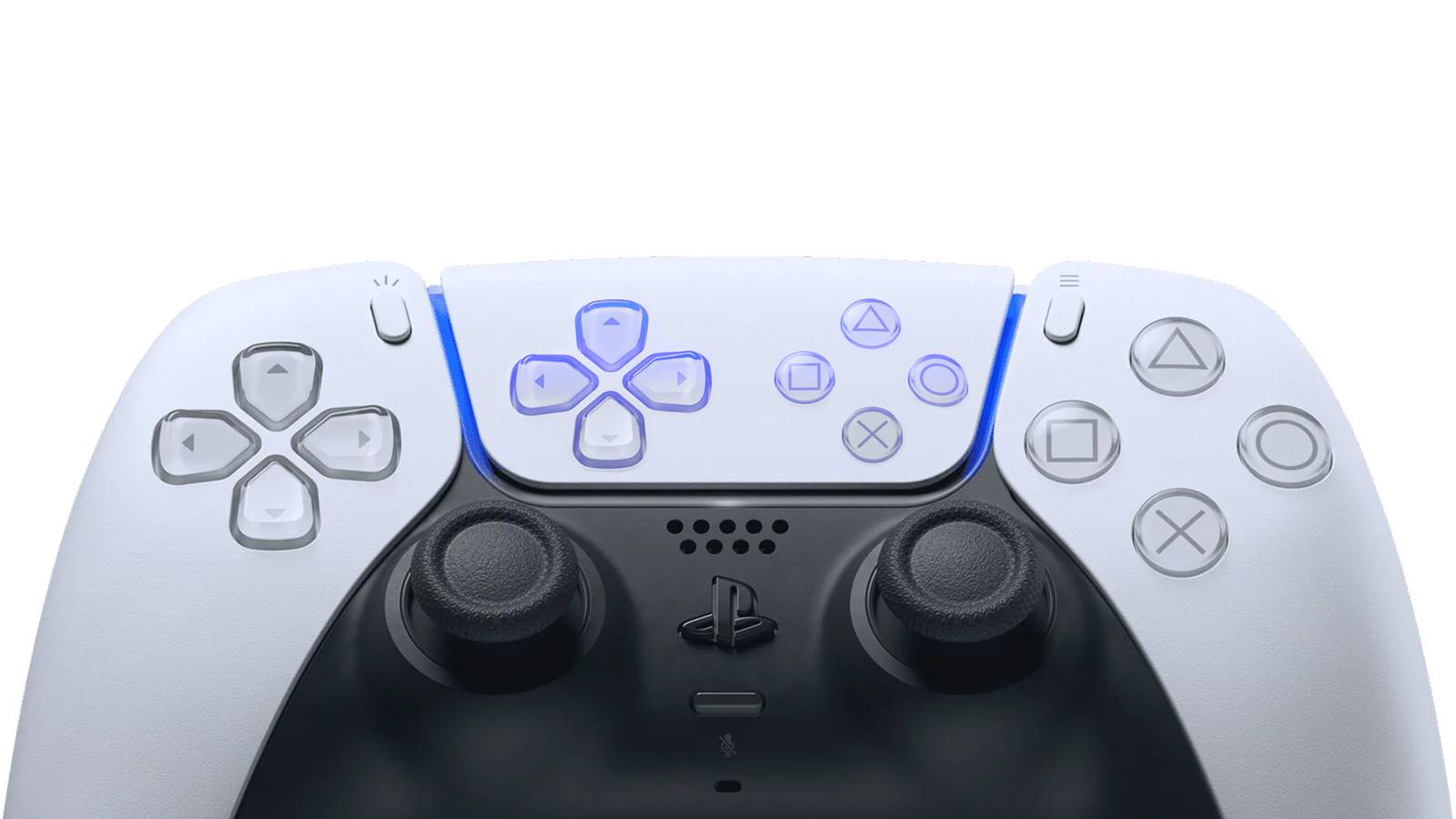Sony PlayStation 5 PS5 DualSense virtual buttons on touchpad mockup