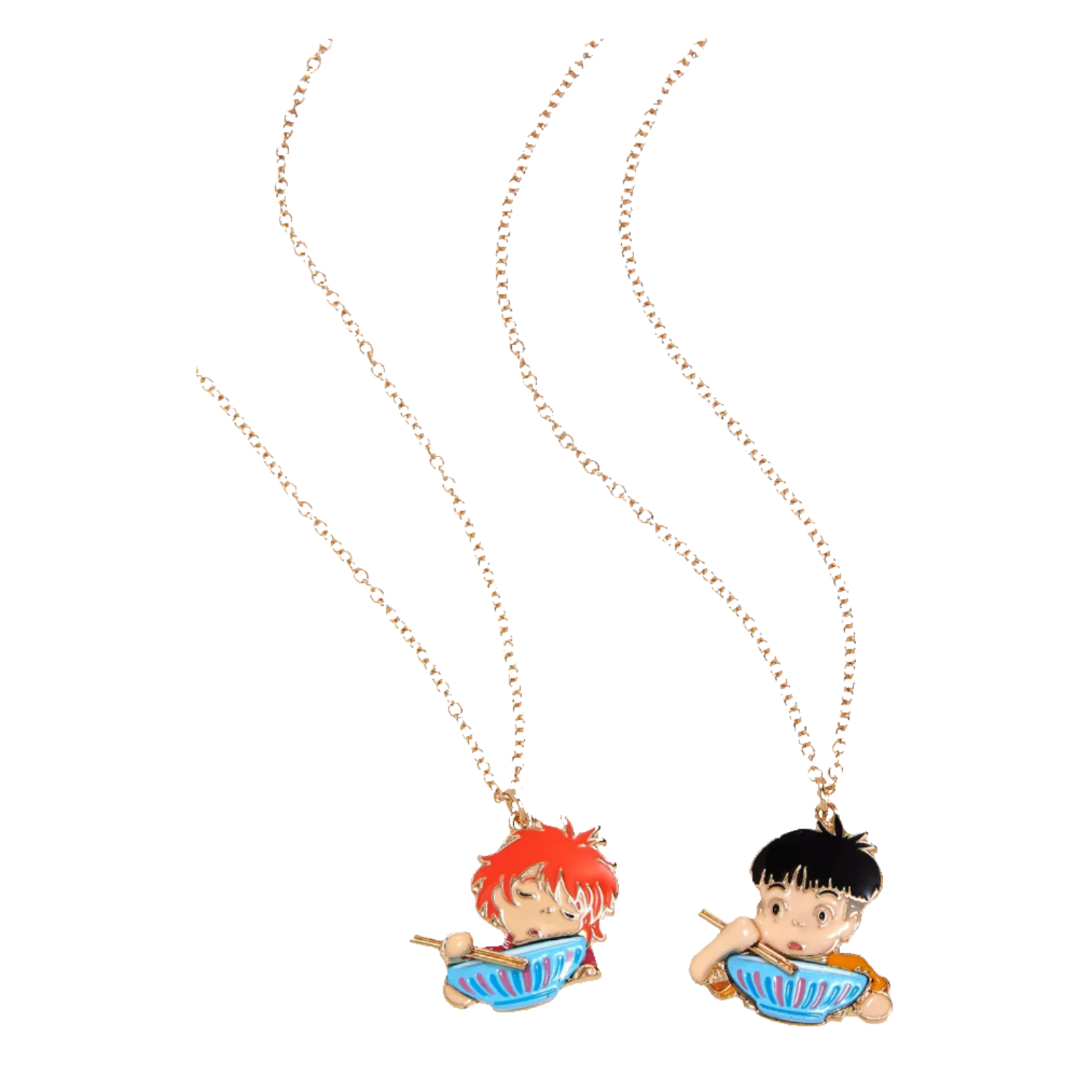 Sosuke & Ponyo Ramen Best Friend Necklace Set