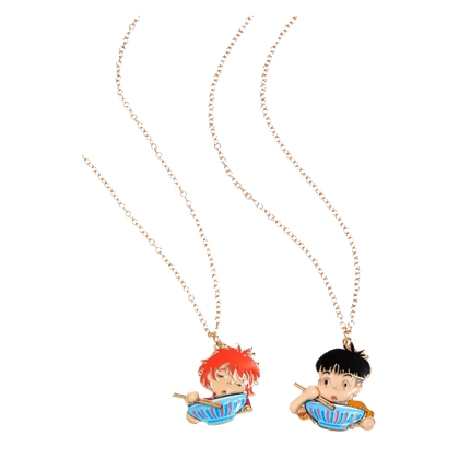 Sosuke & Ponyo Ramen Best Friend Necklace Set