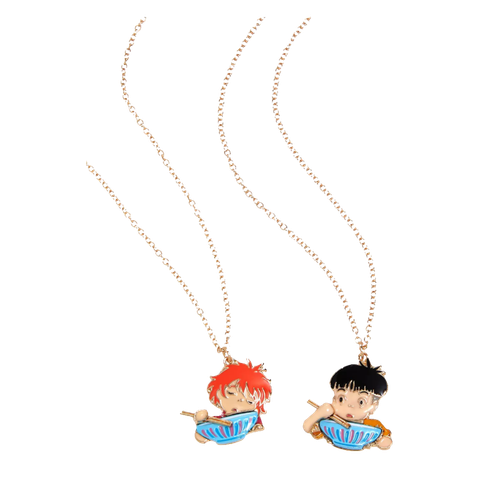Sosuke & Ponyo Ramen Best Friend Necklace Set