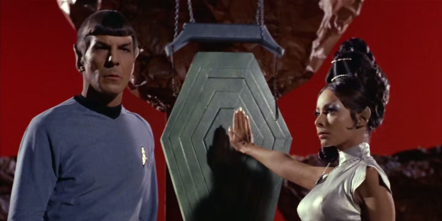 Spock and T'Pring in "Amok Time".