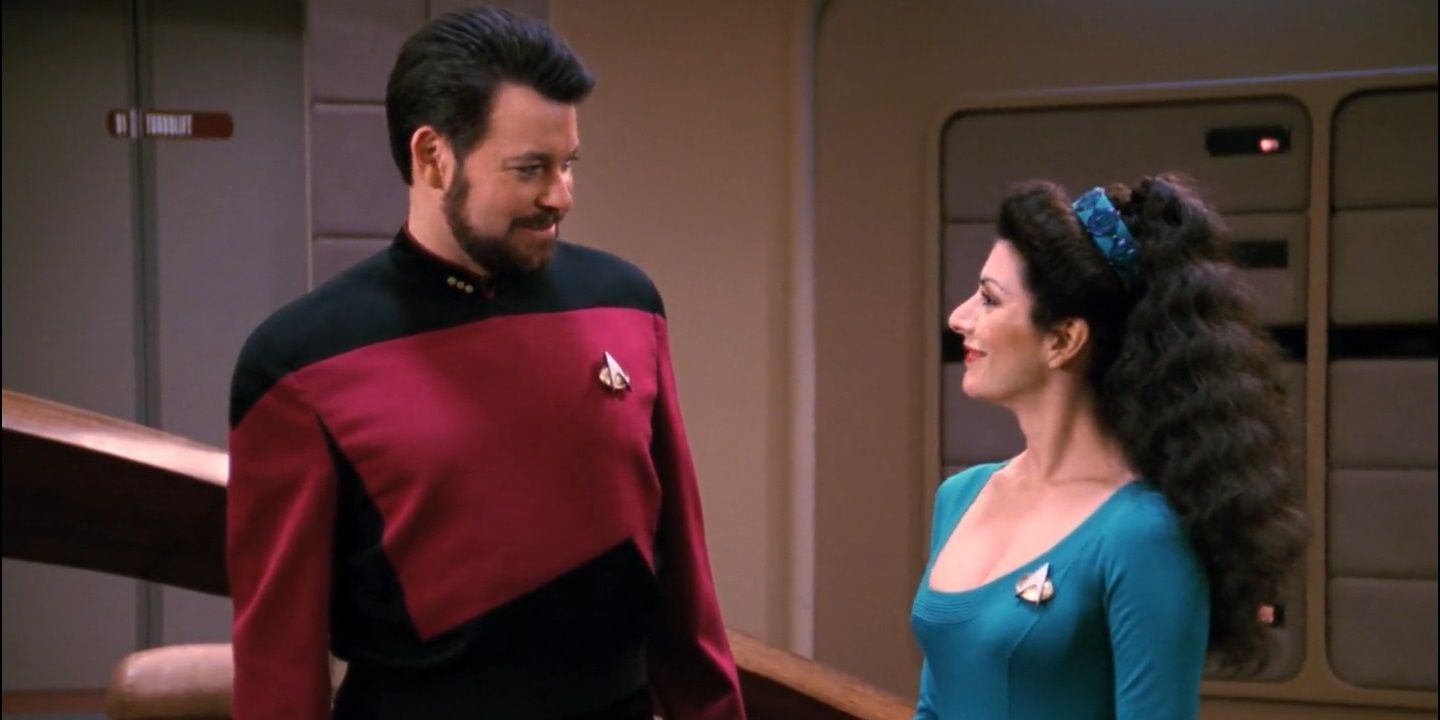 Troi and Riker in "Captain's Holiday".