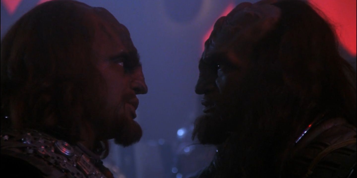 Worf confronts his brother in Star Trek: The Next Generation.