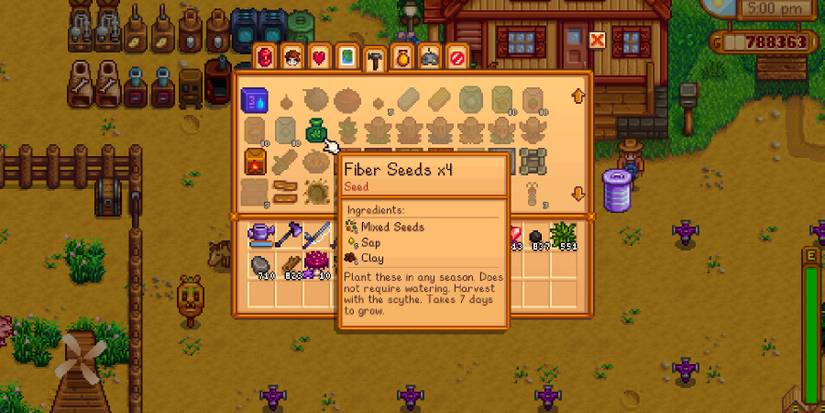 Stardew Valley Fiber Seed Recipe