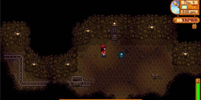 Stardew Valley Spider in the Mines about to attack player