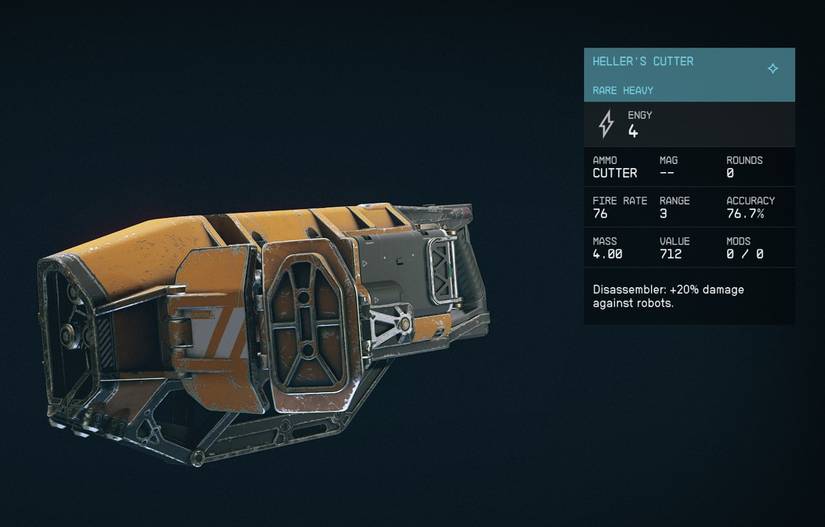 Starfield Unique Heavy Weapon Heller's Cutter