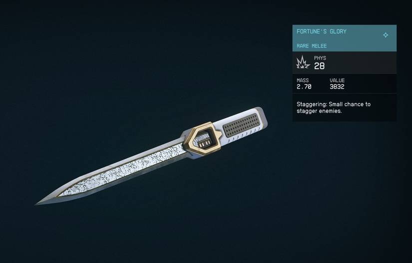 Starfield Unique Melee Weapon Fortune's Glory