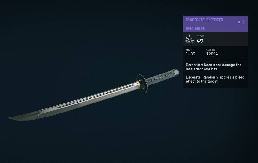 Starfield Unique Melee Weapon Syndicate Enforcer