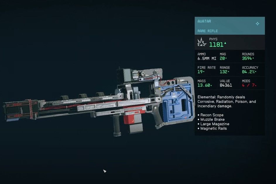 Starfield Unique Rifles Tier List